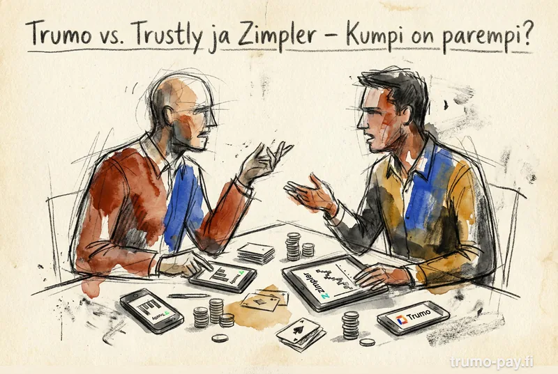 Trumo vs. Trustly ja Zimpler – Kumpi on parempi?